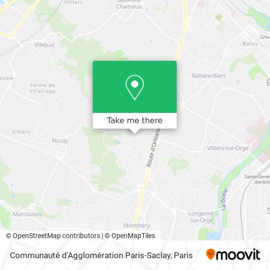 Communauté d'Agglomération Paris-Saclay map