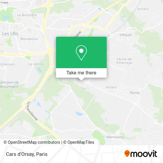 Cars d'Orsay map