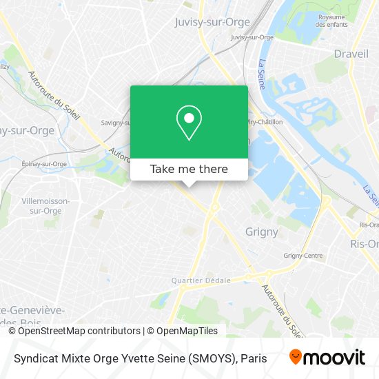 Mapa Syndicat Mixte Orge Yvette Seine (SMOYS)