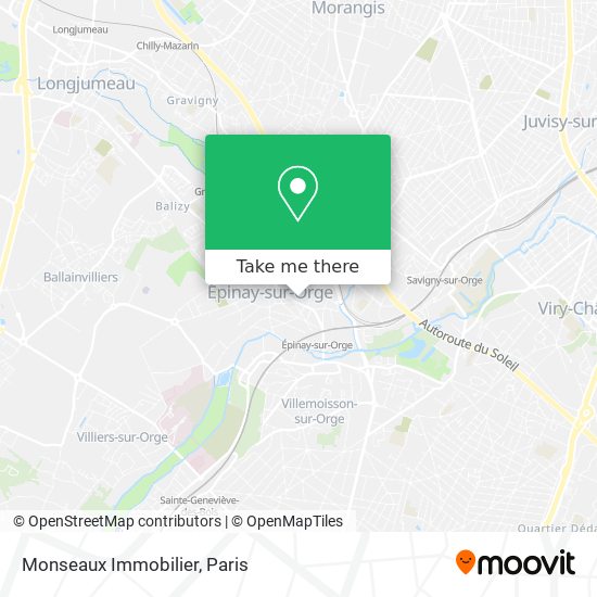 Monseaux Immobilier map