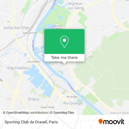 Mapa Sporting Club de Draveil