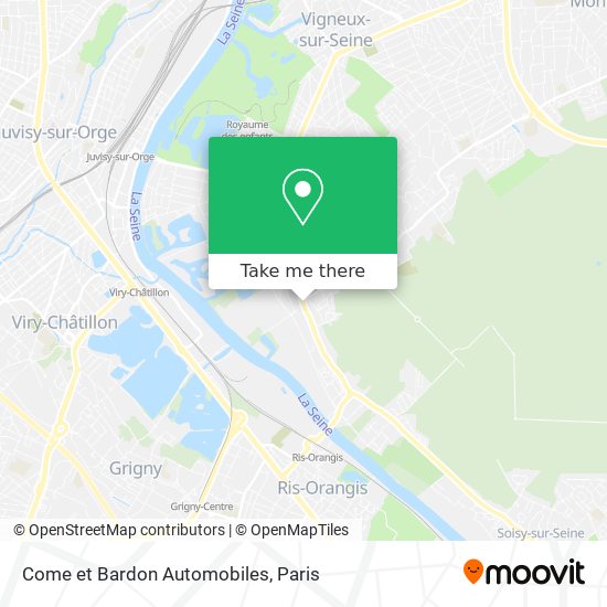 Come et Bardon Automobiles map