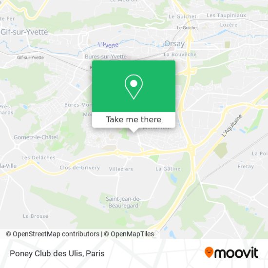 Mapa Poney Club des Ulis