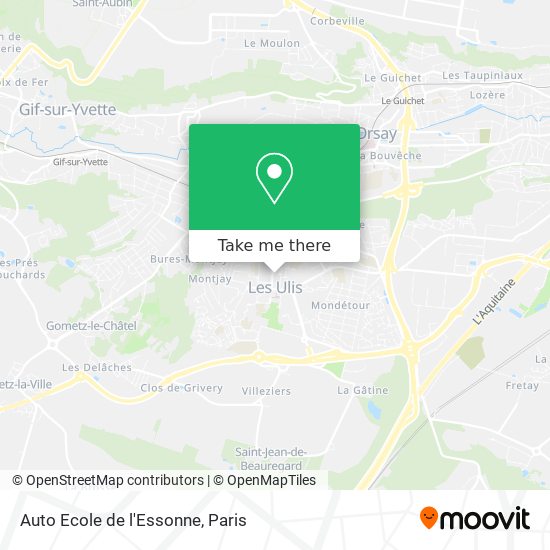 Mapa Auto Ecole de l'Essonne