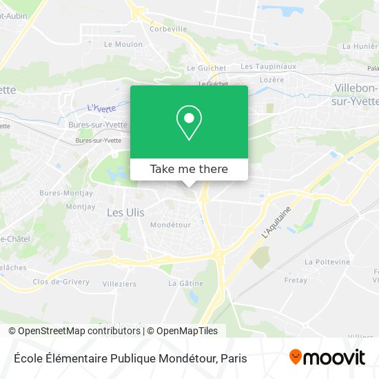 Mapa École Élémentaire Publique Mondétour