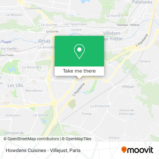 Howdens Cuisines - Villejust map