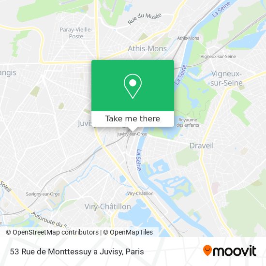 Mapa 53 Rue de Monttessuy a Juvisy