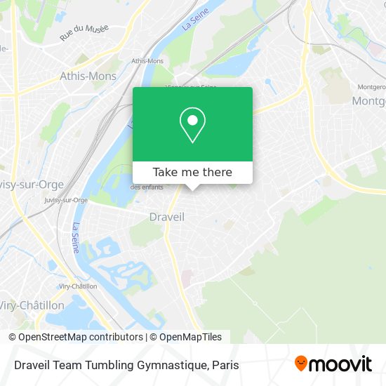 Mapa Draveil Team Tumbling Gymnastique