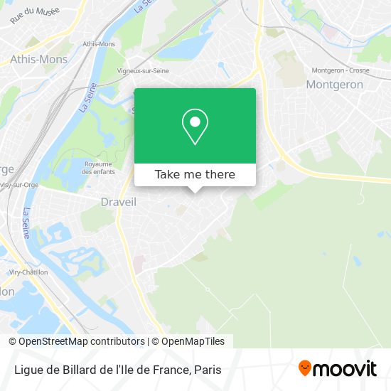 Ligue de Billard de l'Ile de France map