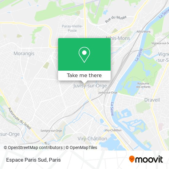 Mapa Espace Paris Sud