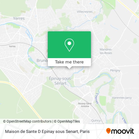 Mapa Maison de Sante D Epinay sous Senart