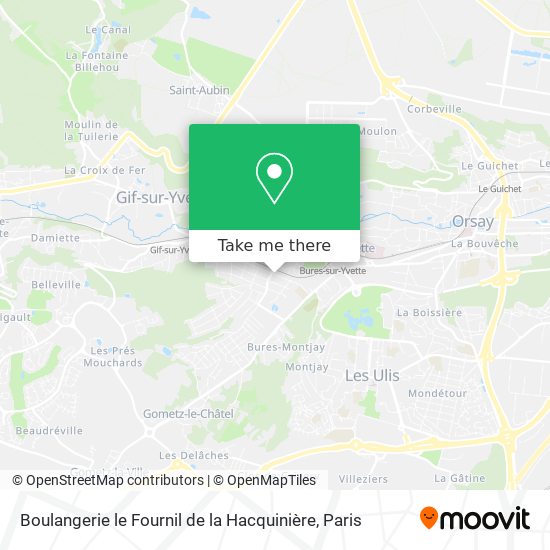 Mapa Boulangerie le Fournil de la Hacquinière