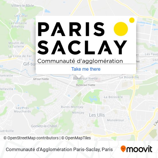 Mapa Communauté d'Agglomération Paris-Saclay