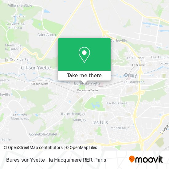Mapa Bures-sur-Yvette - la Hacquiniere RER