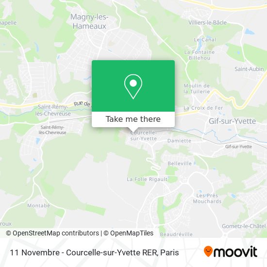 11 Novembre - Courcelle-sur-Yvette RER map