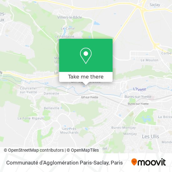 Mapa Communauté d'Agglomération Paris-Saclay