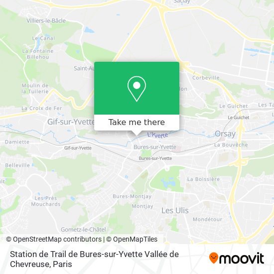 Station de Trail de Bures-sur-Yvette Vallée de Chevreuse map