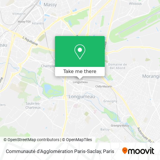 Mapa Communauté d'Agglomération Paris-Saclay