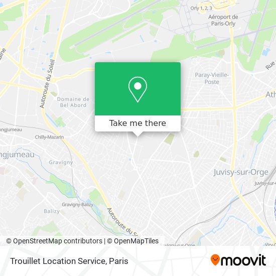 Trouillet Location Service map