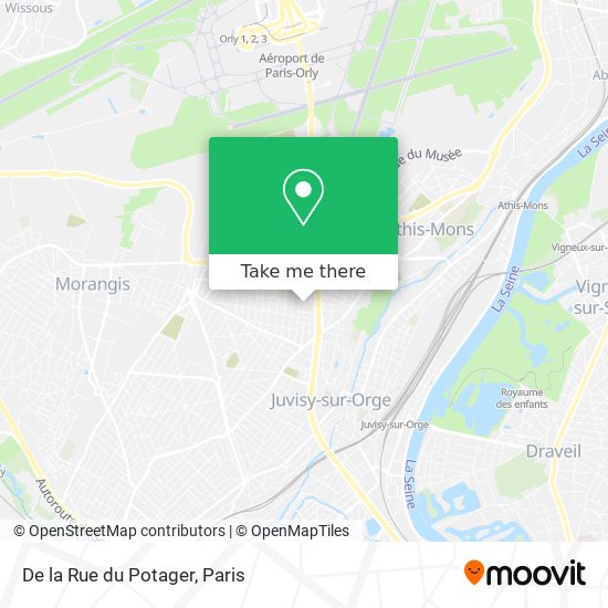 De la Rue du Potager map