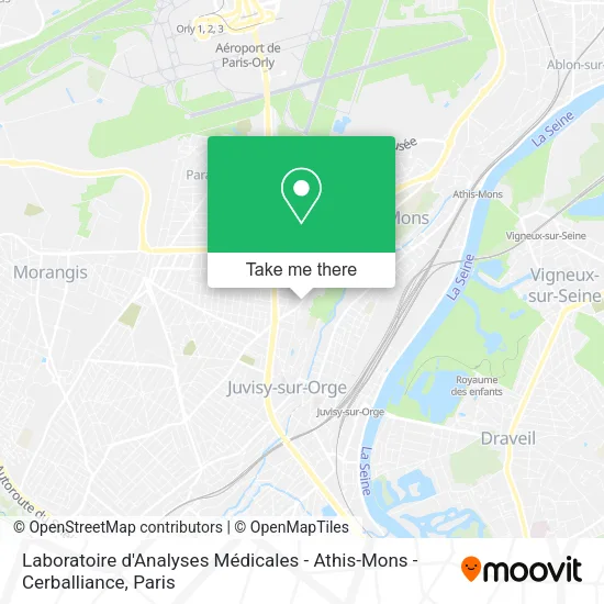 Laboratoire d'Analyses Médicales - Athis-Mons - Cerballiance map