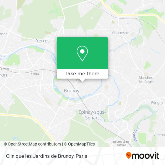 Mapa Clinique les Jardins de Brunoy