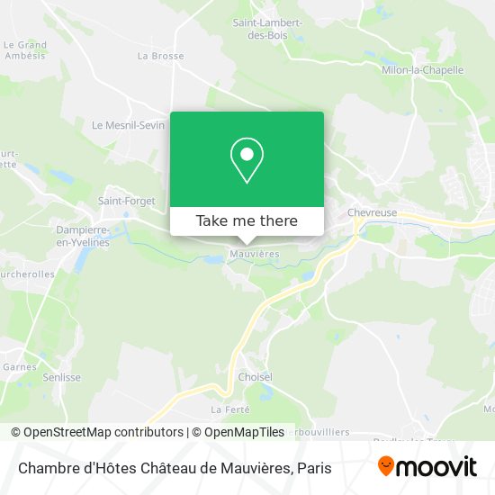 Chambre d'Hôtes Château de Mauvières map