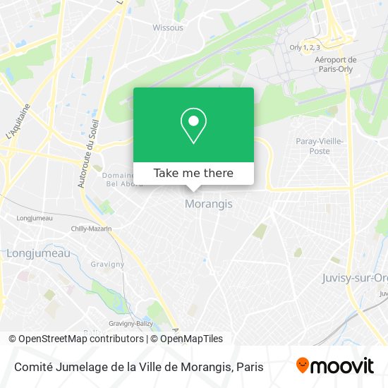 Mapa Comité Jumelage de la Ville de Morangis