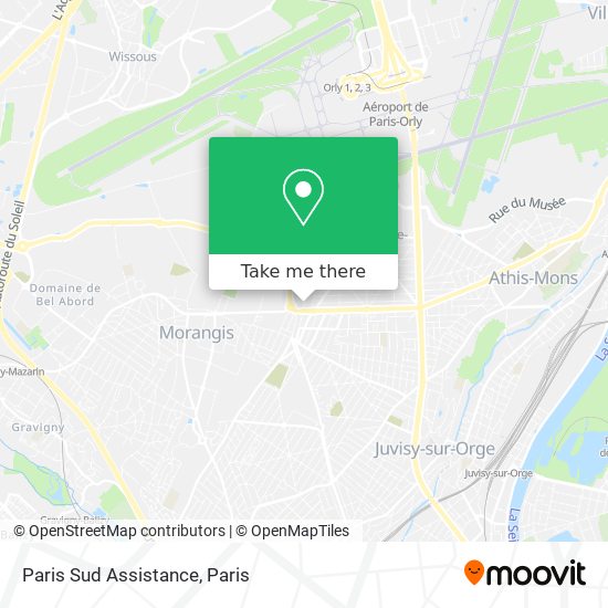 Paris Sud Assistance map