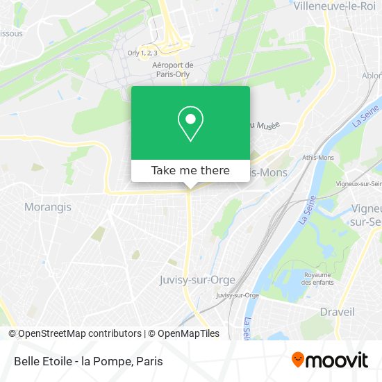 Belle Etoile - la Pompe map