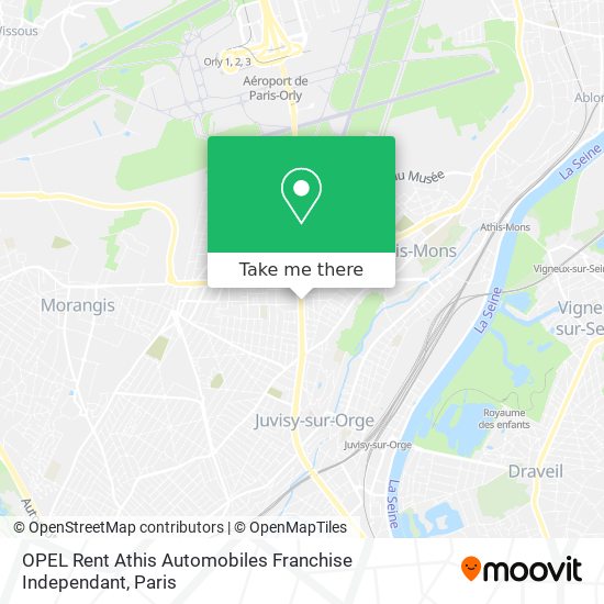 OPEL Rent Athis Automobiles Franchise Independant map