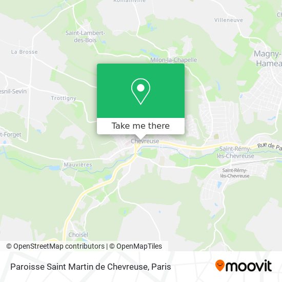 Mapa Paroisse Saint Martin de Chevreuse