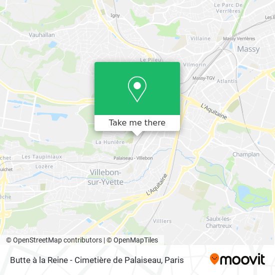 Butte à la Reine - Cimetière de Palaiseau map