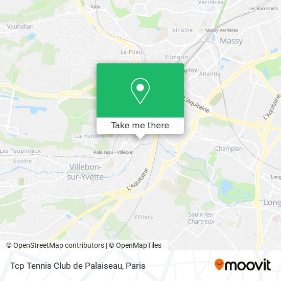 Mapa Tcp Tennis Club de Palaiseau