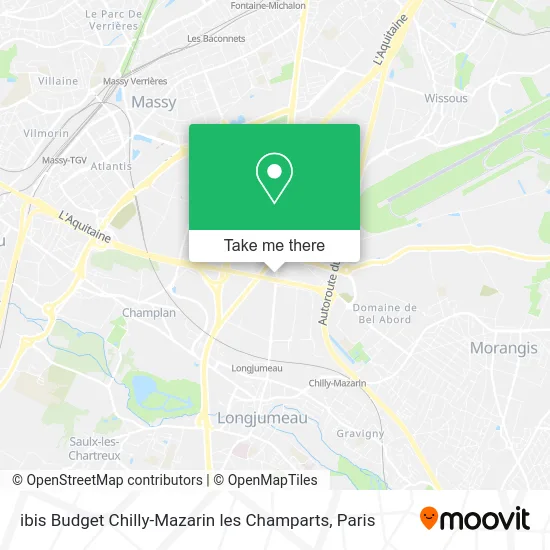 ibis Budget Chilly-Mazarin les Champarts map