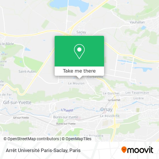 Mapa Arrêt Université Paris-Saclay