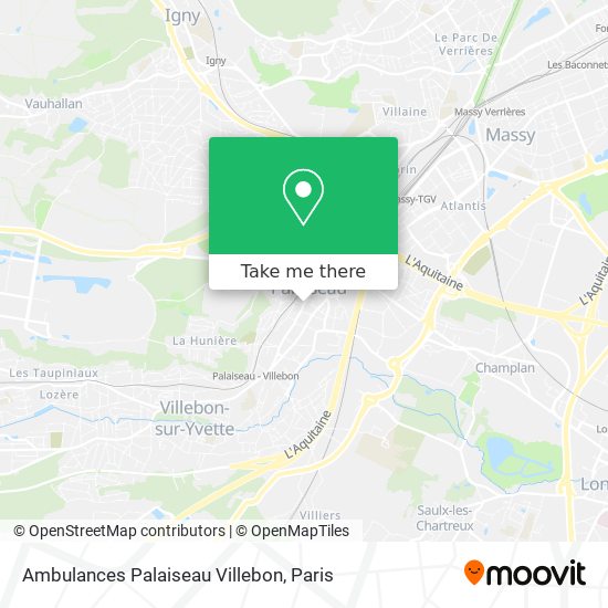 Mapa Ambulances Palaiseau Villebon