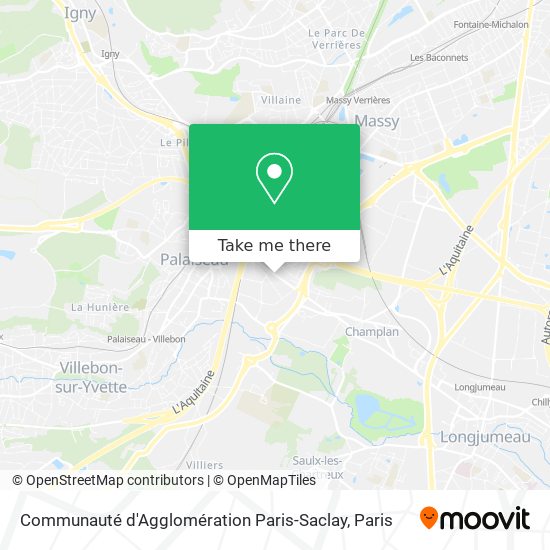 Mapa Communauté d'Agglomération Paris-Saclay