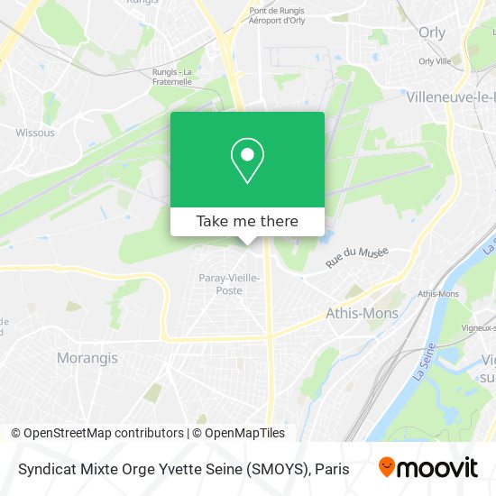 Mapa Syndicat Mixte Orge Yvette Seine (SMOYS)