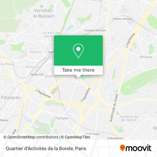 Quartier d'Activités de la Bonde map