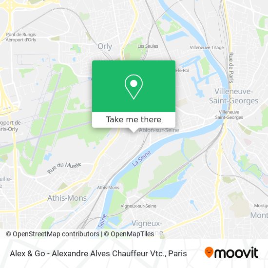 Mapa Alex & Go - Alexandre Alves Chauffeur Vtc.