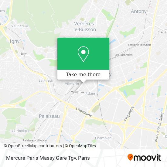 Mercure Paris Massy Gare Tgv map