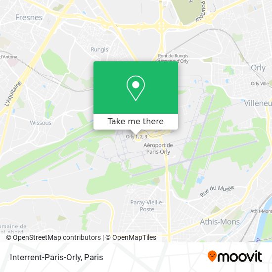 Mapa Interrent-Paris-Orly