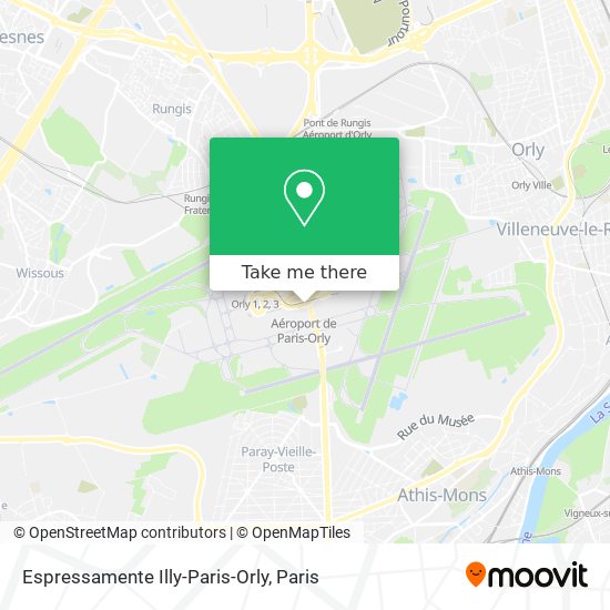 Espressamente Illy-Paris-Orly map