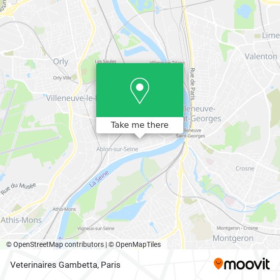 Mapa Veterinaires Gambetta