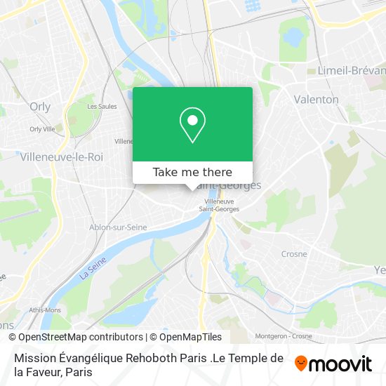 Mission Évangélique Rehoboth Paris .Le Temple de la Faveur map