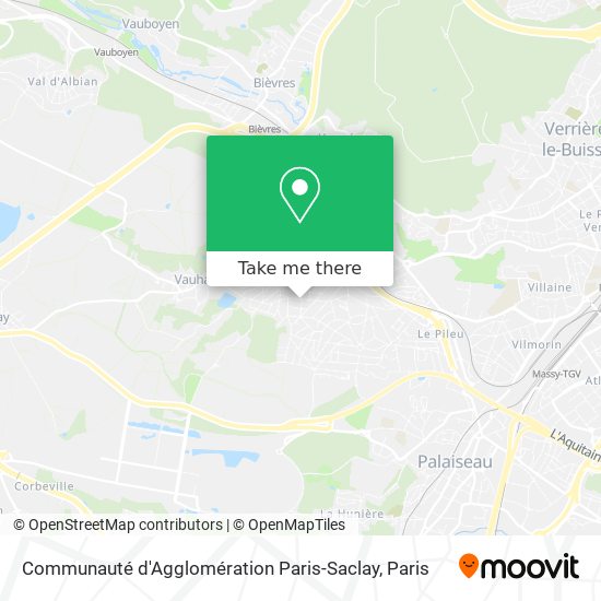 Mapa Communauté d'Agglomération Paris-Saclay