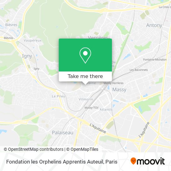 Mapa Fondation les Orphelins Apprentis Auteuil