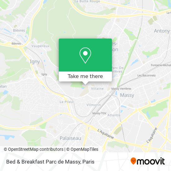 Bed & Breakfast Parc de Massy map
