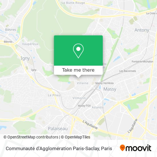 Communauté d'Agglomération Paris-Saclay map